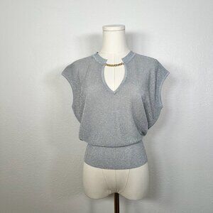 Galita Silver T-Shirt with Gold Chain - One Size